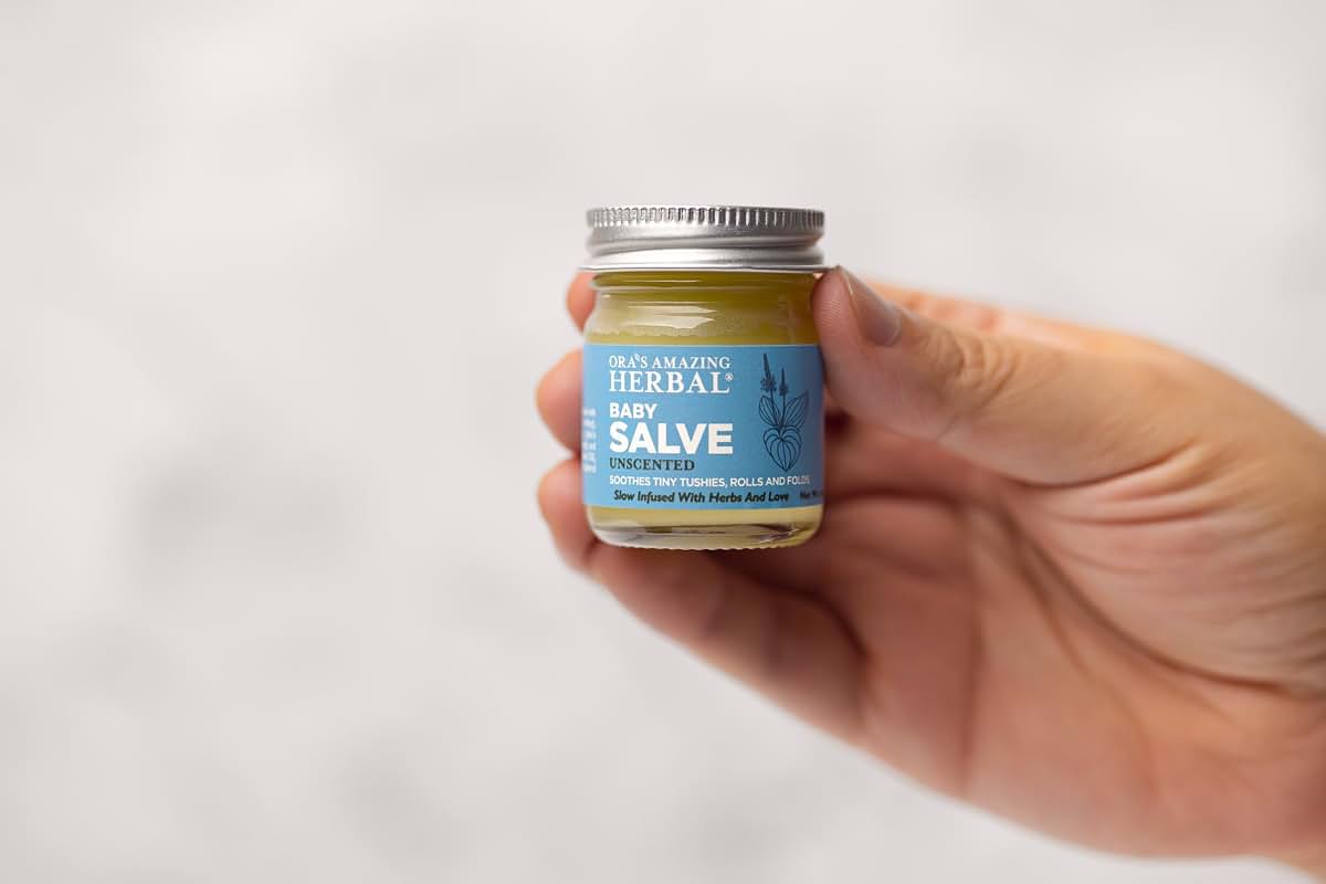 Ora's Amazing Herbal Baby Salve Fragrance Free Plant Based Ointment 4 Oz