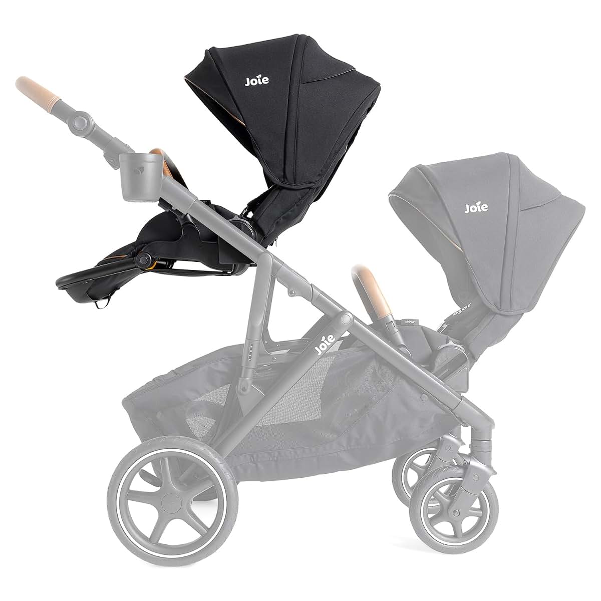 Joie Chive Sibling Seat for Stroller | Convertible Single-to-Double Modular Seating