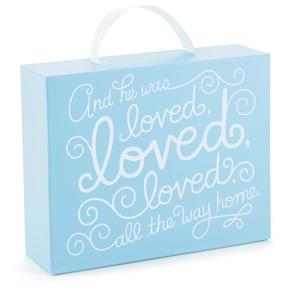 Hallmark Loved Baby Boy Blue Blanket