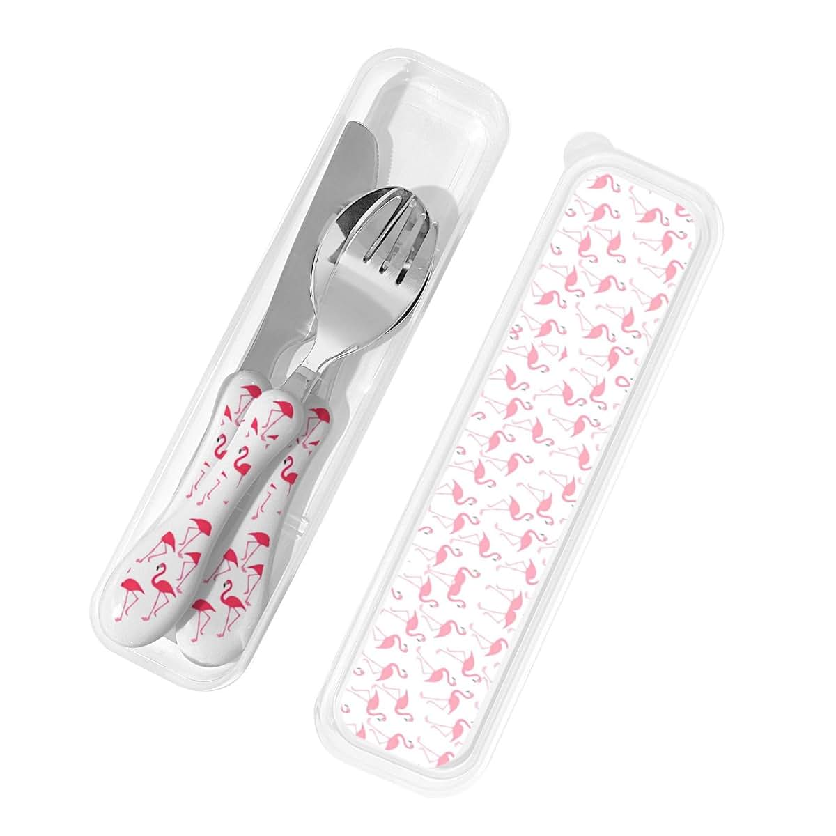 ZhanMg Pink Flamingo Utensil Set