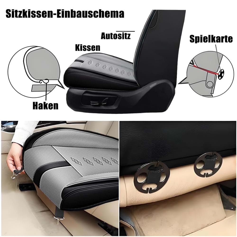CARSITR Waterproof Car Seat Covers for Hyundai Santa Fe Sport 2014-2018