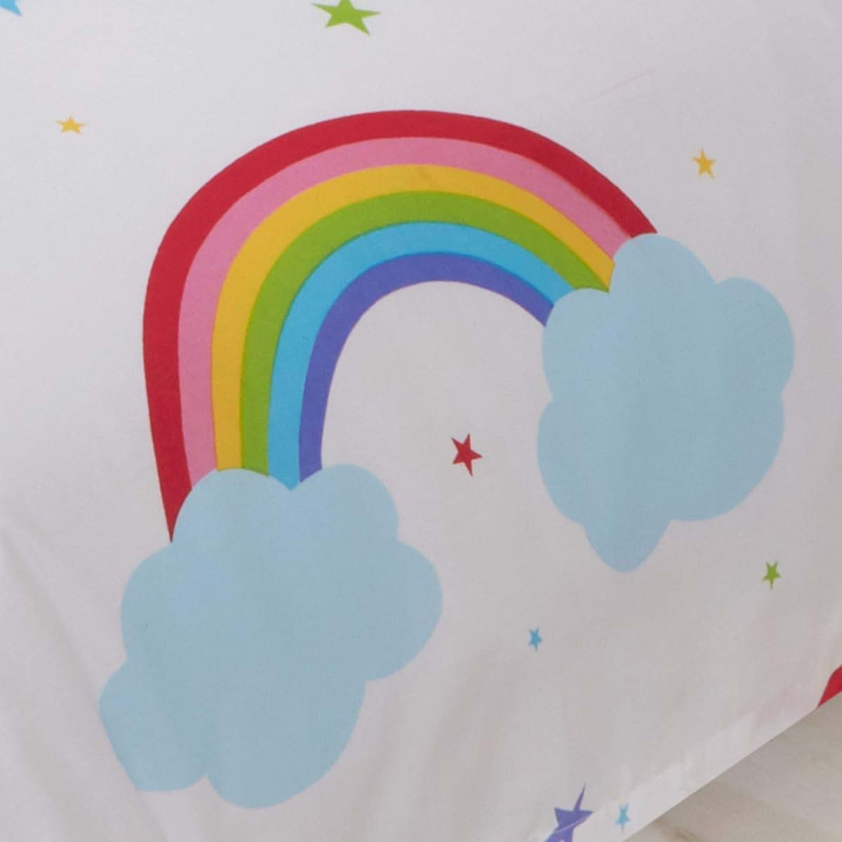 Rainbow Sky Junior Toddler Bedding Set - Duvet Cover and Pillowcase