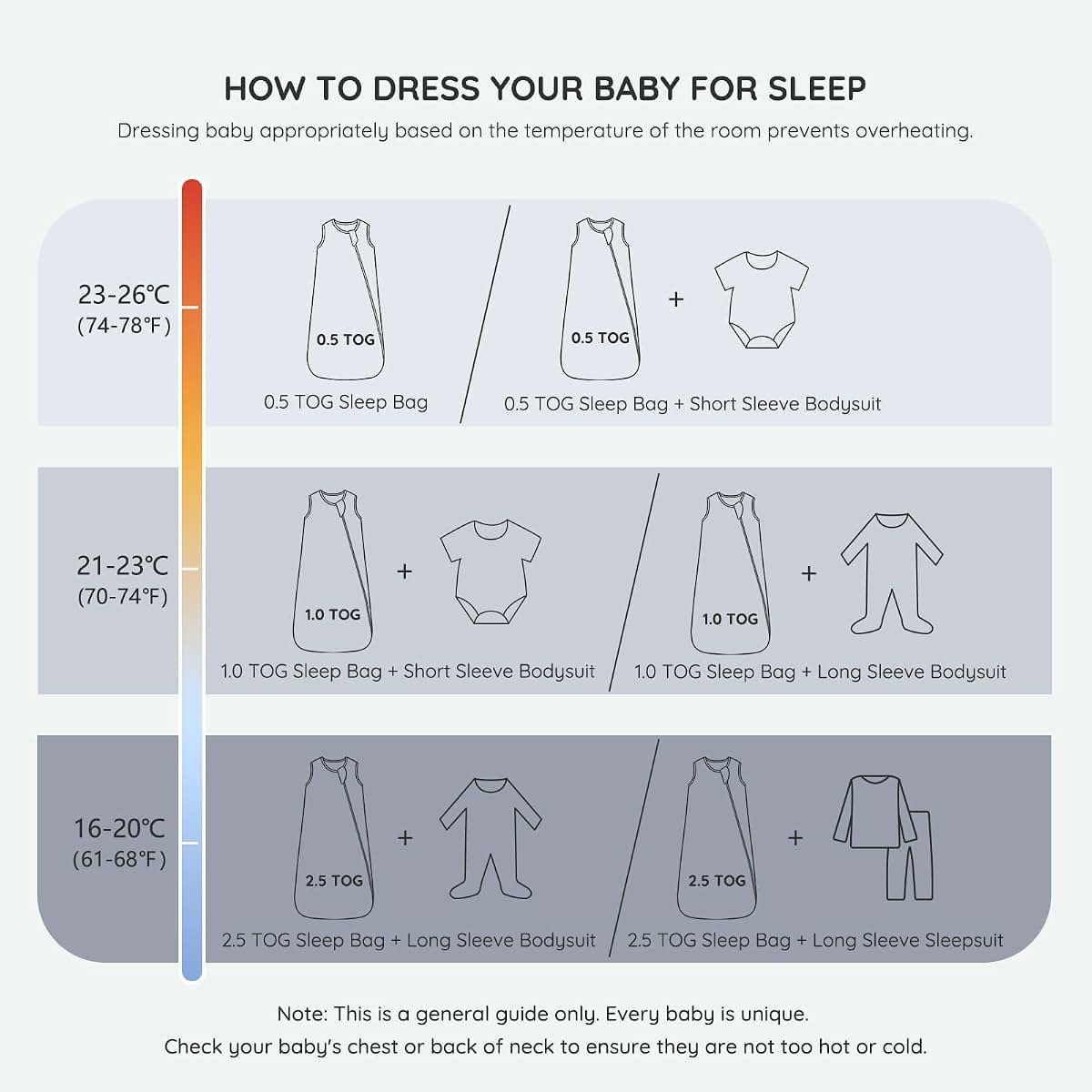 Baby Sleep Sack | Mosebears Unisex Rayon Bamboo Wearable Blanket with 2-Way Zipper