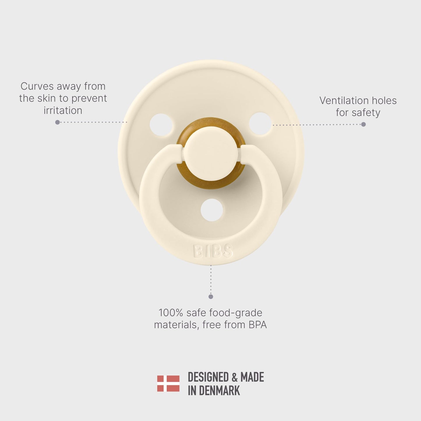 Bibs Pacifiers Colour Collection Natural Rubber Round Nipple