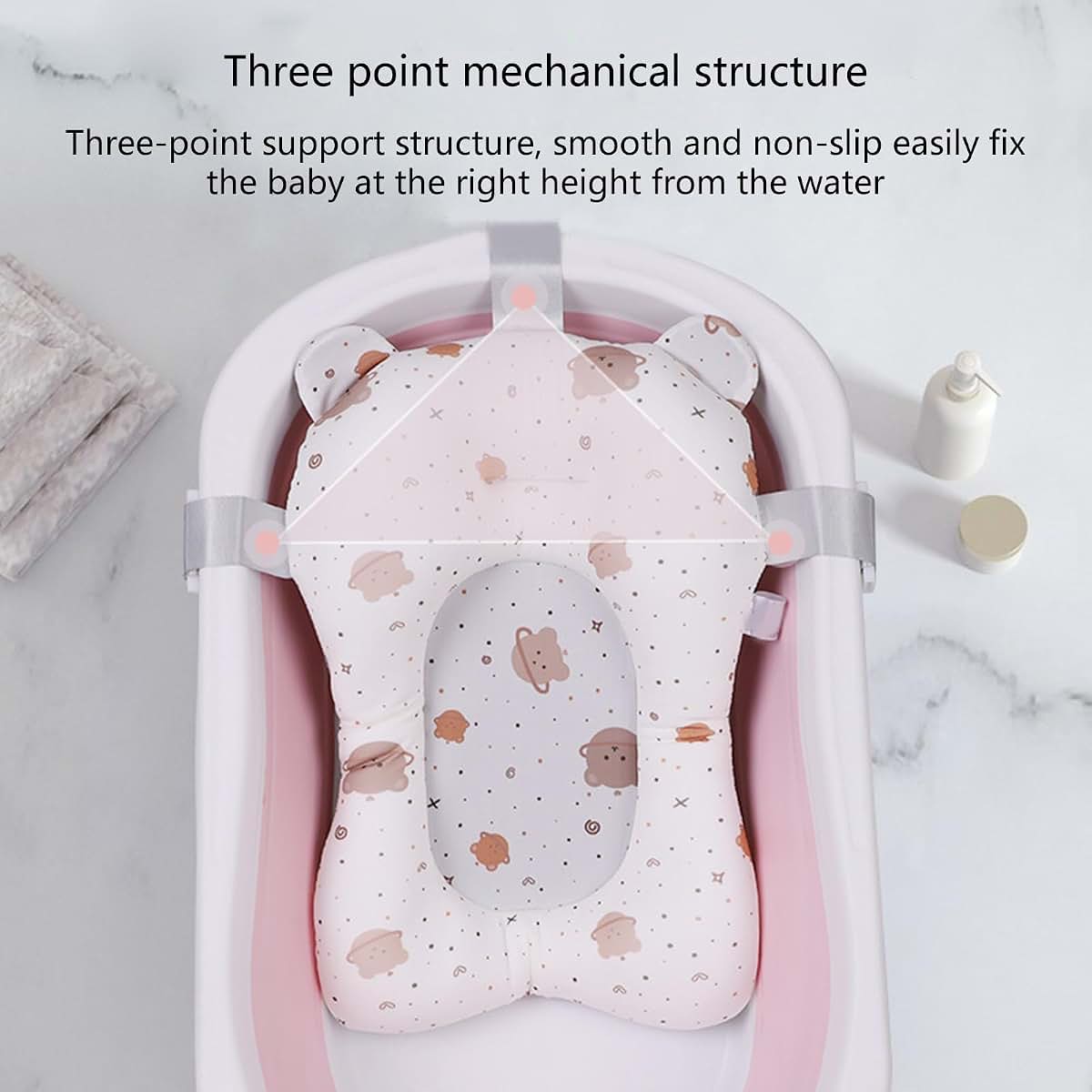 BOSTYY Cartoon Baby Bath Tub Pad with Bear Pattern (photo 4)