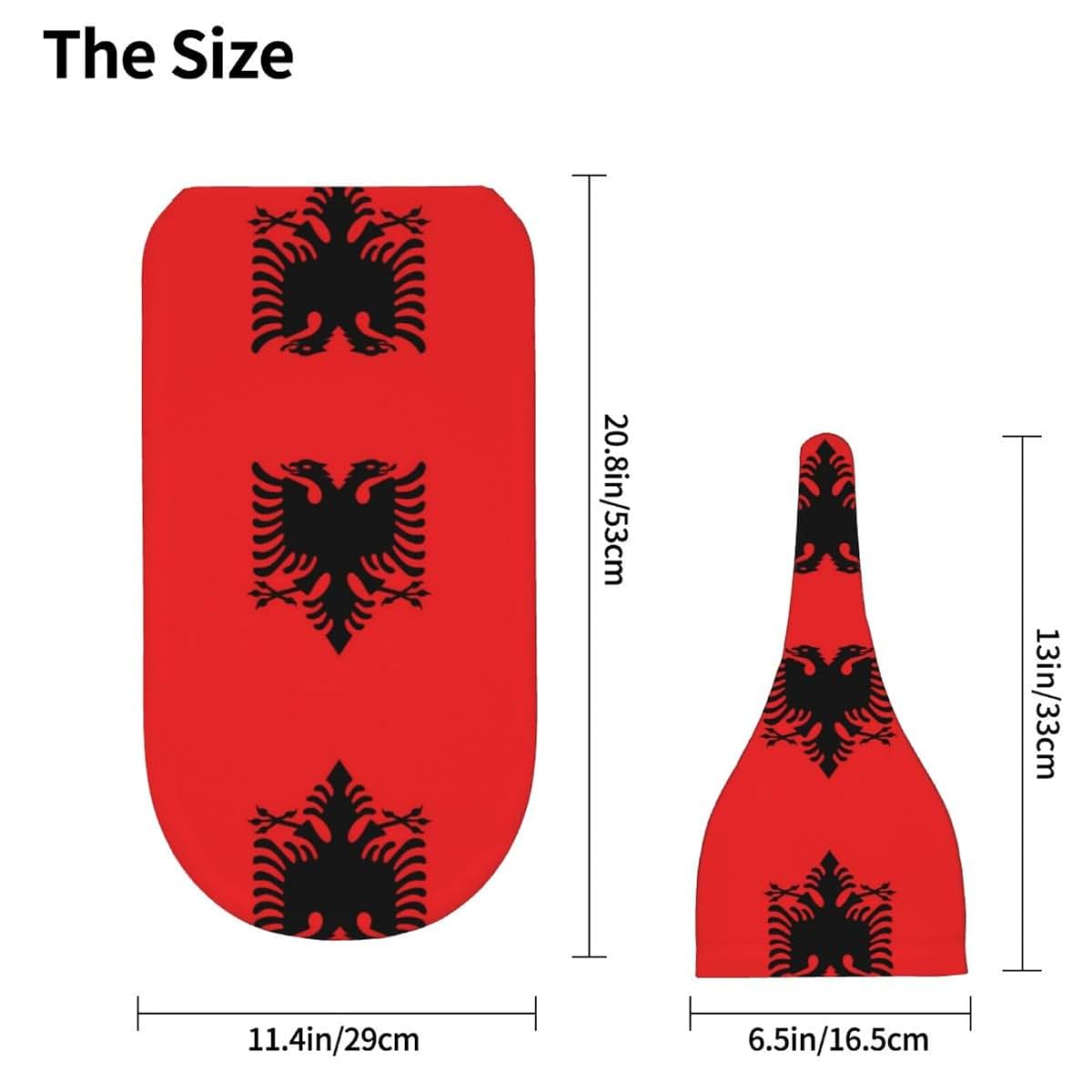 BLWSLC Albanian Flag Newborn Swaddle Bag Set with Hood for Babies 0-6 Months