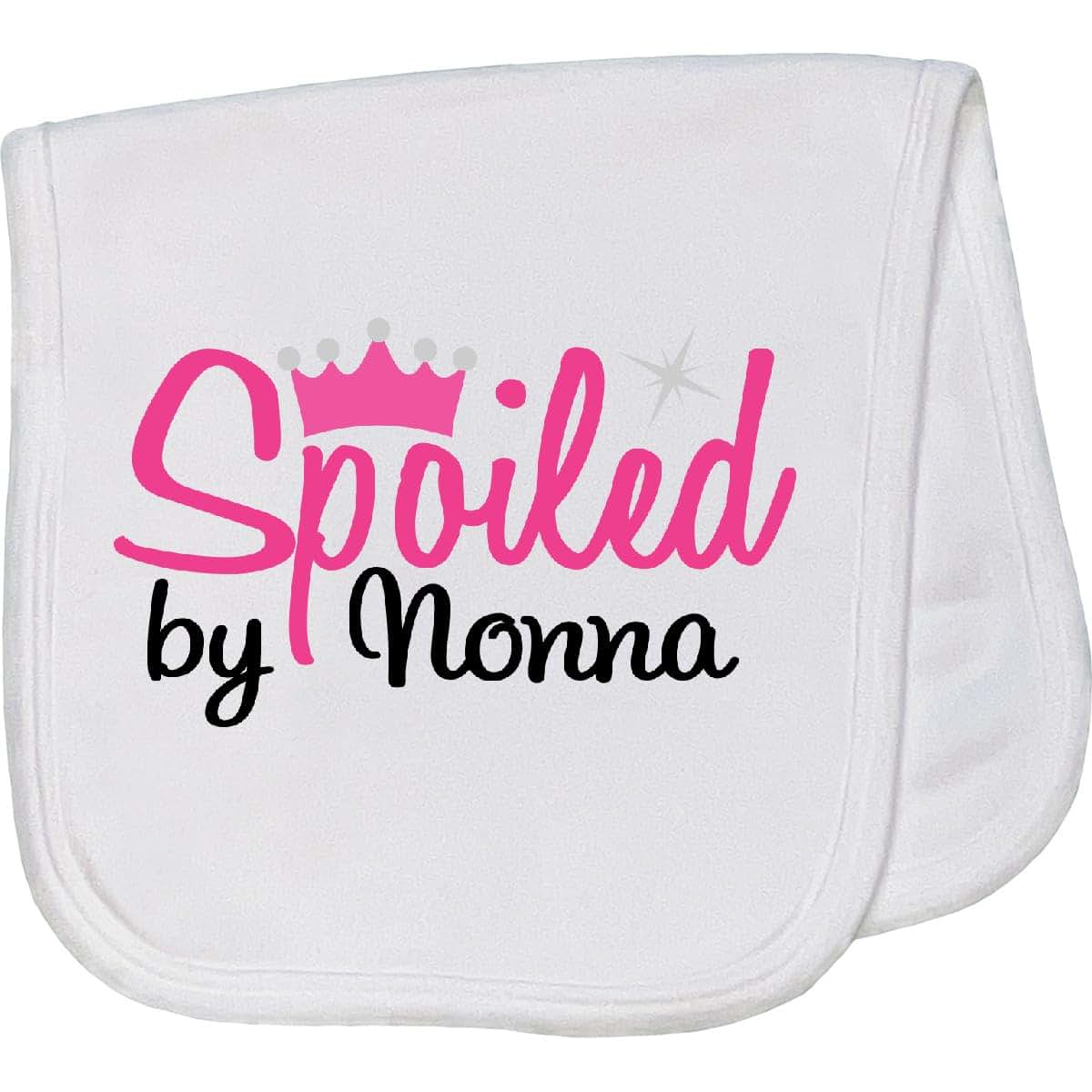 Inktastic Spoiled By Nonna Baby Burp Cloth