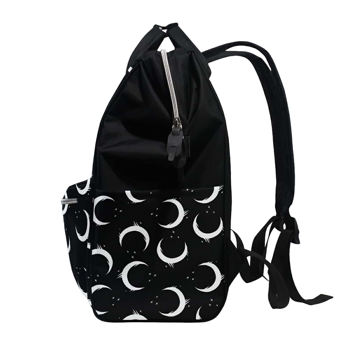 Moon Gothic Print Diaper Bag Backpack for Travel and Baby Care
