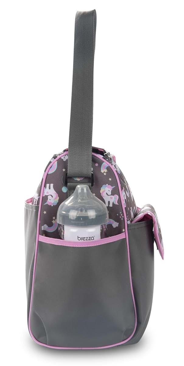 NoJo Happy Unicorn Duffle Diaper Bag Tote for Daily Outings