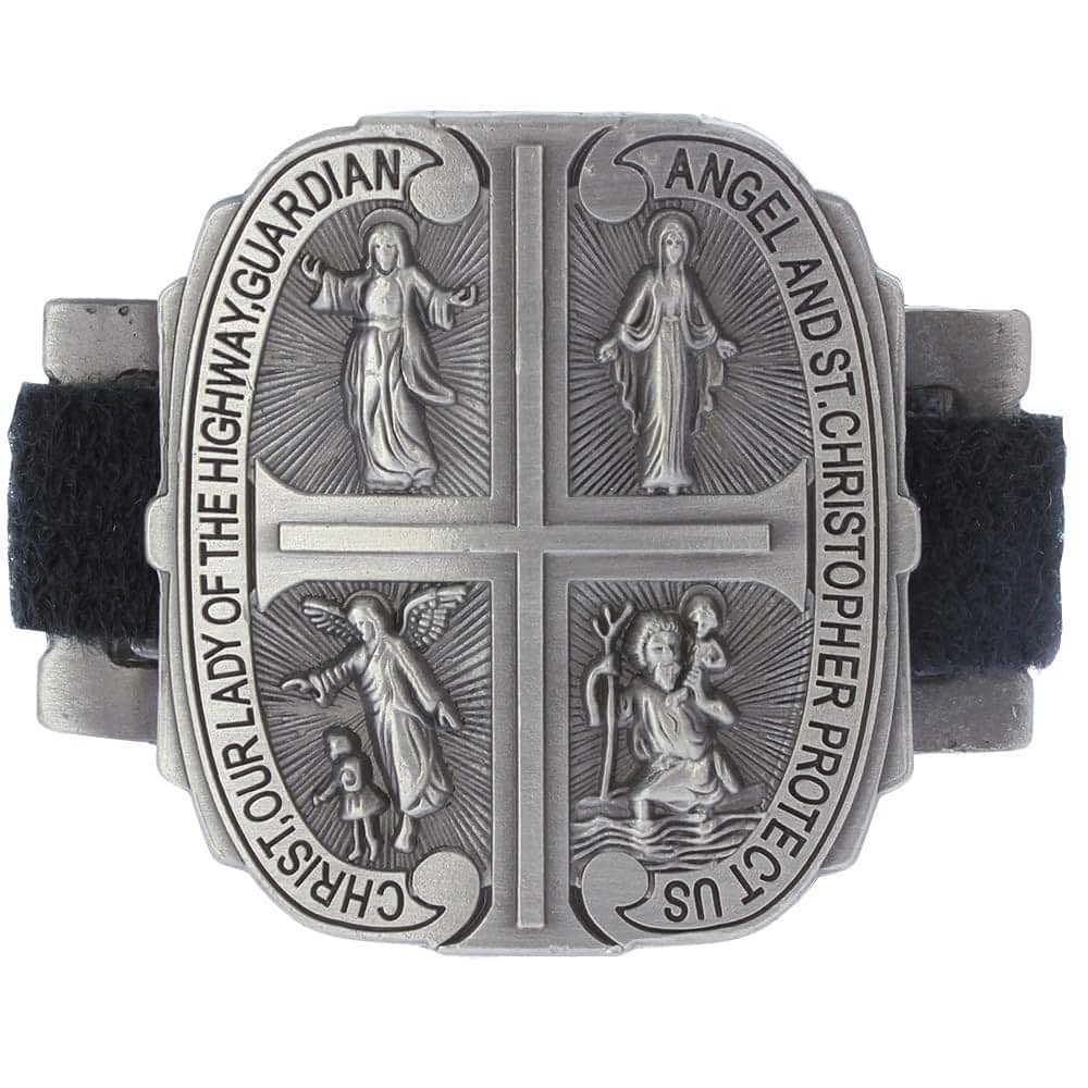 Sterling Gifts 4 Way Catholic Bike Motorcycle Clip Plus Cross