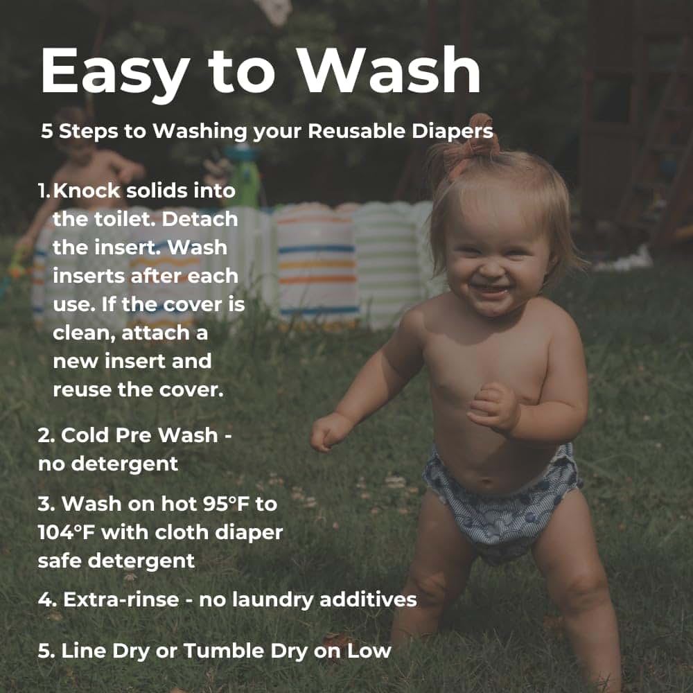 Nora's Swim Diapers with Wet Bag - Reusable Adjustable Pool Bottoms