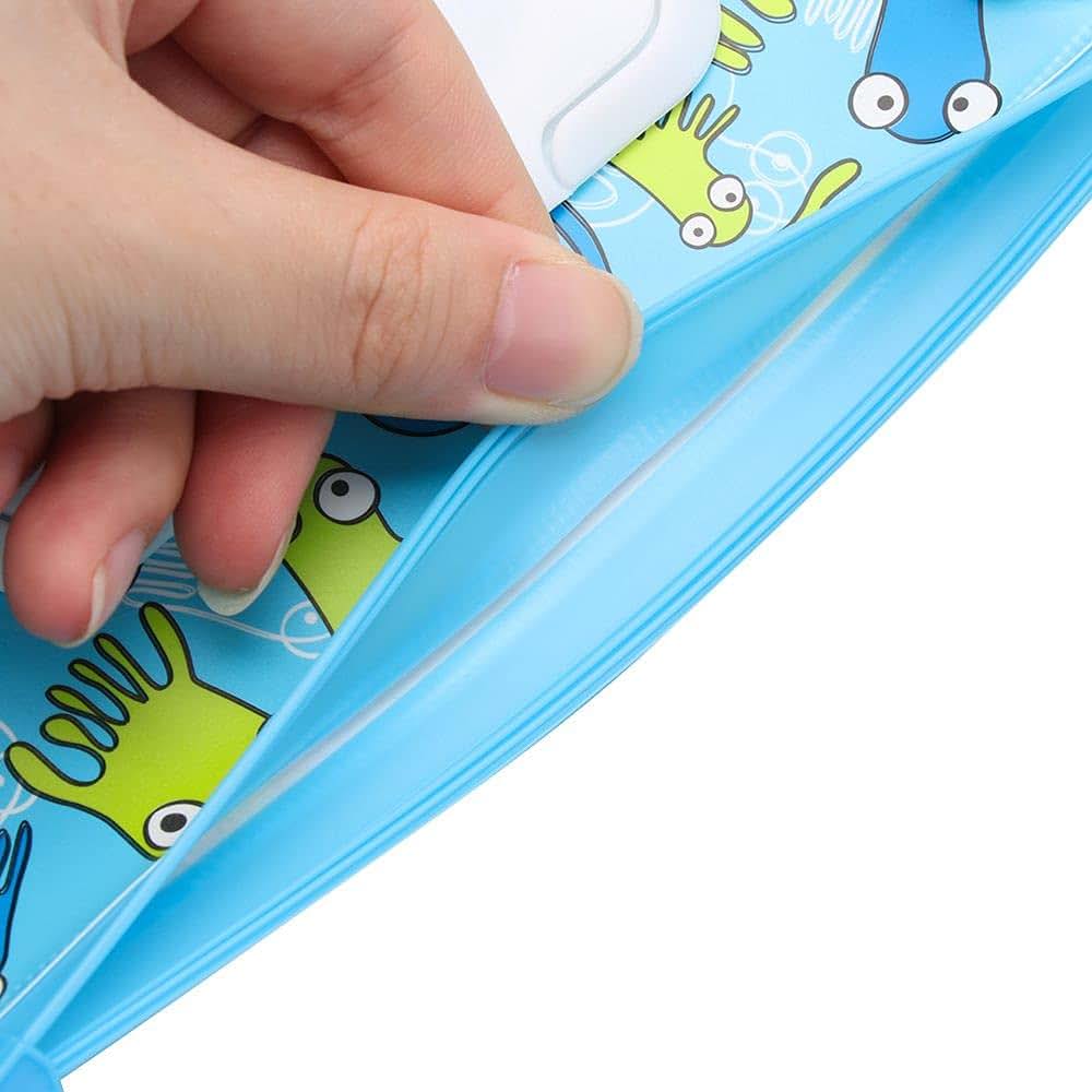 HomeSoGood 4-Piece Portable Wet Wipes Bag Pouch with Snap Strap