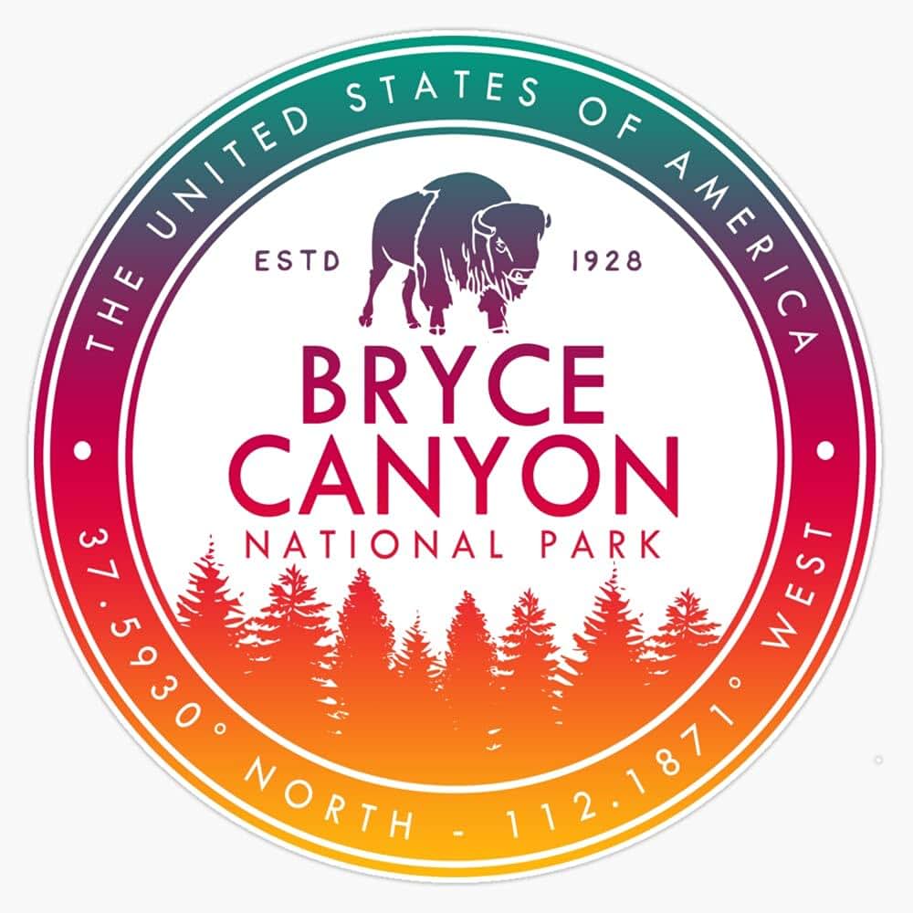 JB Print Bryce Canyon National Park Utah Emblem Vinyl Decal Sticker 5 Inch