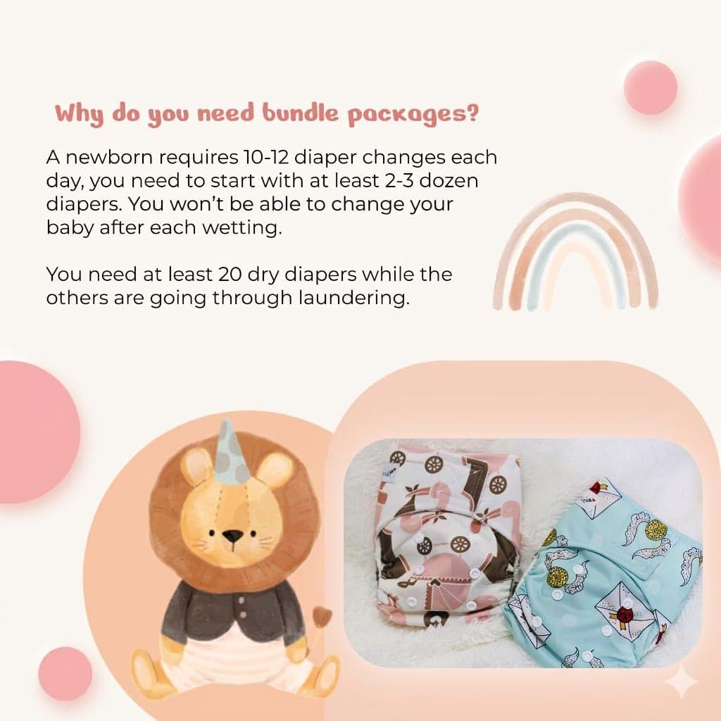 KaWaii Baby 20-Pack Reusable Cloth Diaper Shells One Size Adjustable (photo 4)