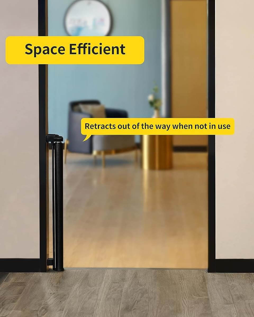 BabyOneStop Retractable Mesh Gate for Doorways and Stairs
