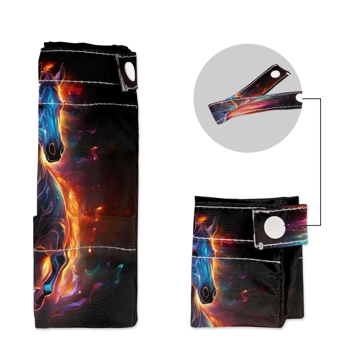 BabyOneStop Colorful Fire Horse Wet Dry Bag Set, Reusable Waterproof Storage