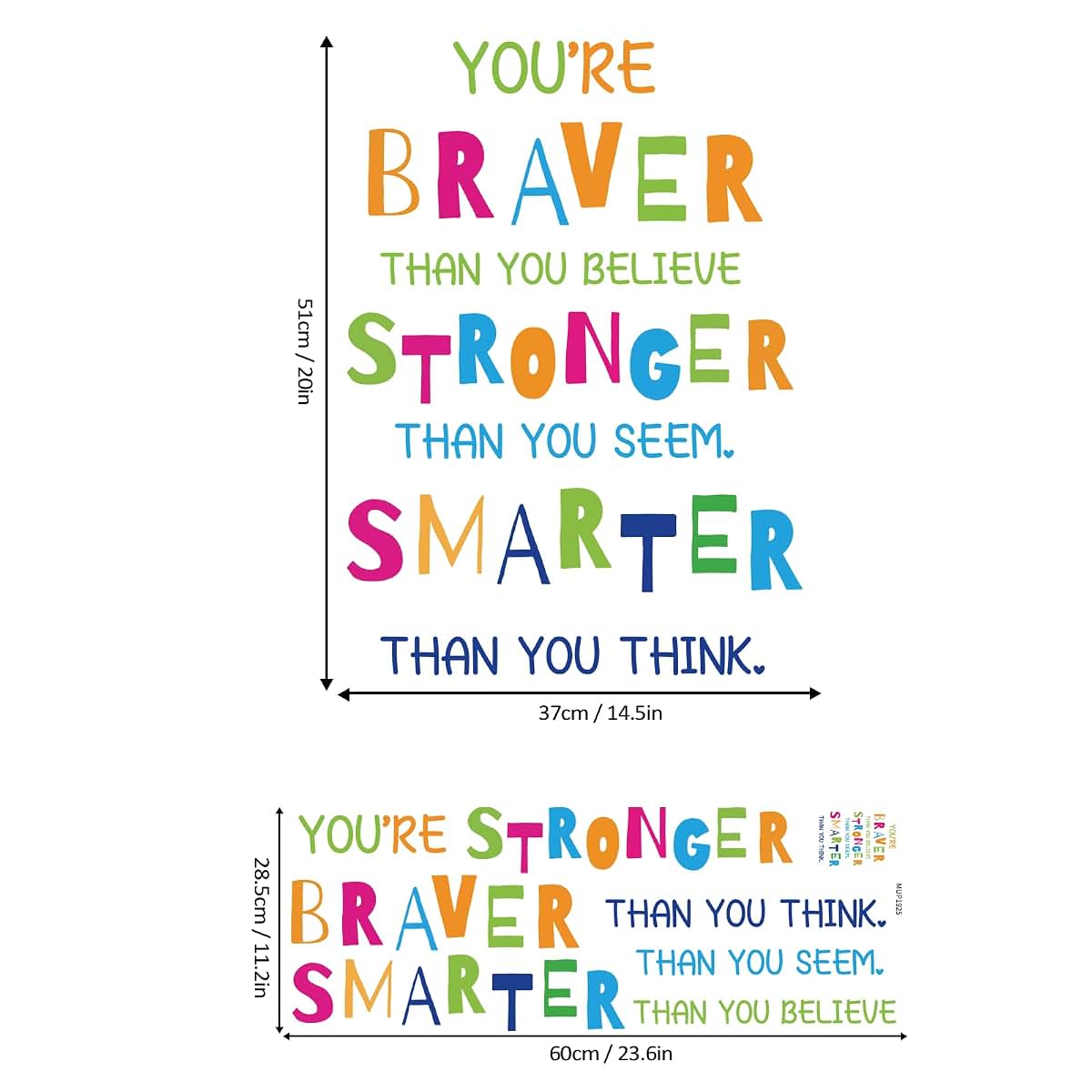 Colorful Inspirational Wall Decals Removable Vinyl