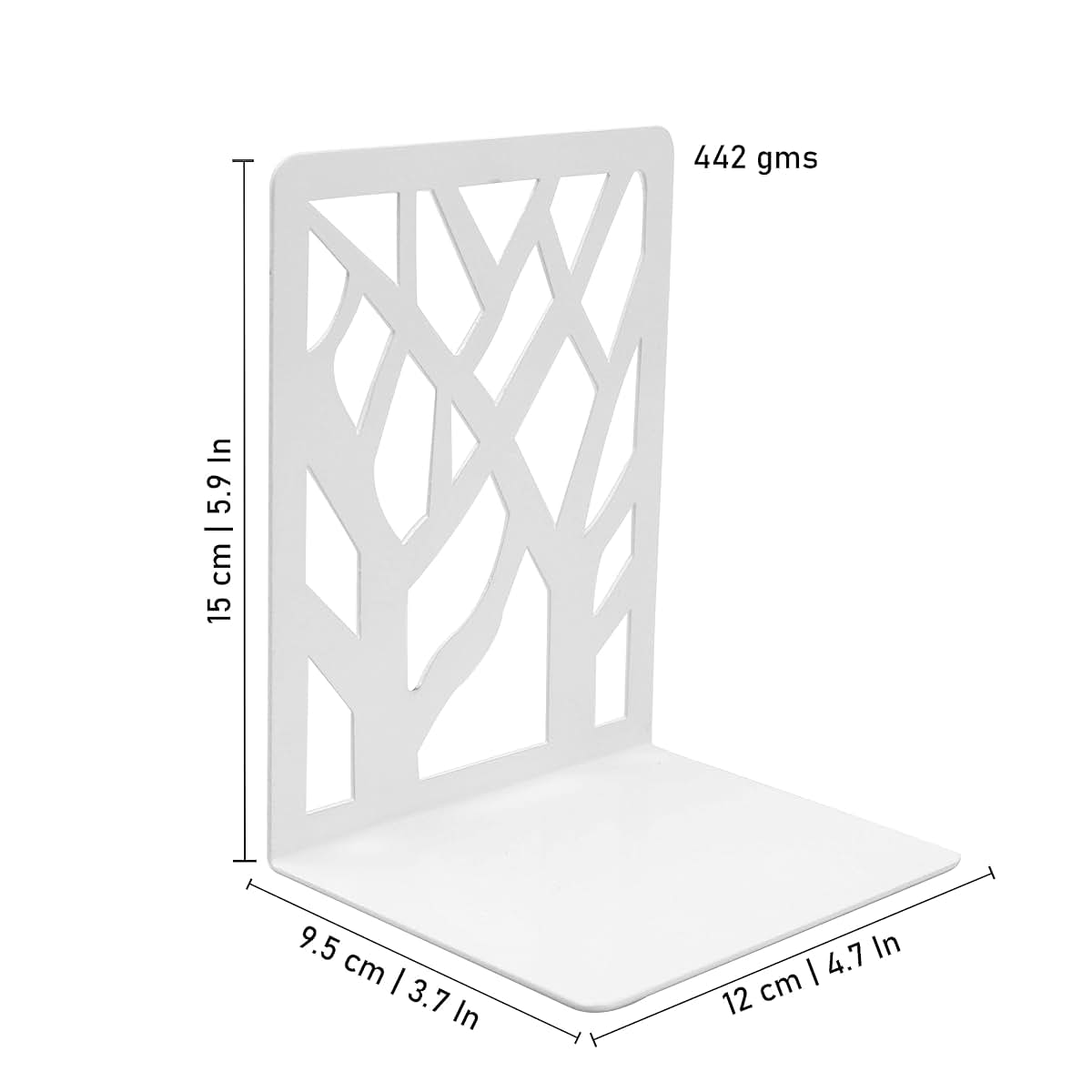 Spillbox Metal Bookends for Bookshelves and Desks