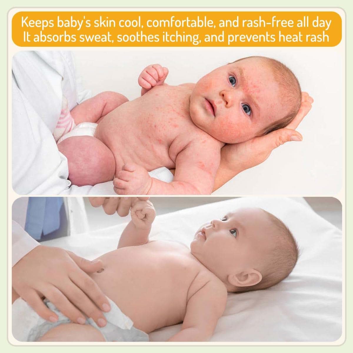 PEGO Baby Heat Rash Cooling Gel Powder, Lightweight Gel Texture, 100ml/3.38oz
