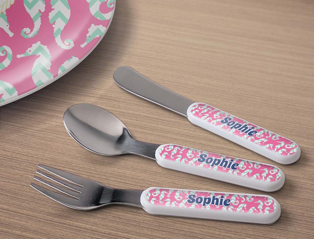 YouCustomizeIt Personalized Sea Horses Kid's Flatware (photo 2)