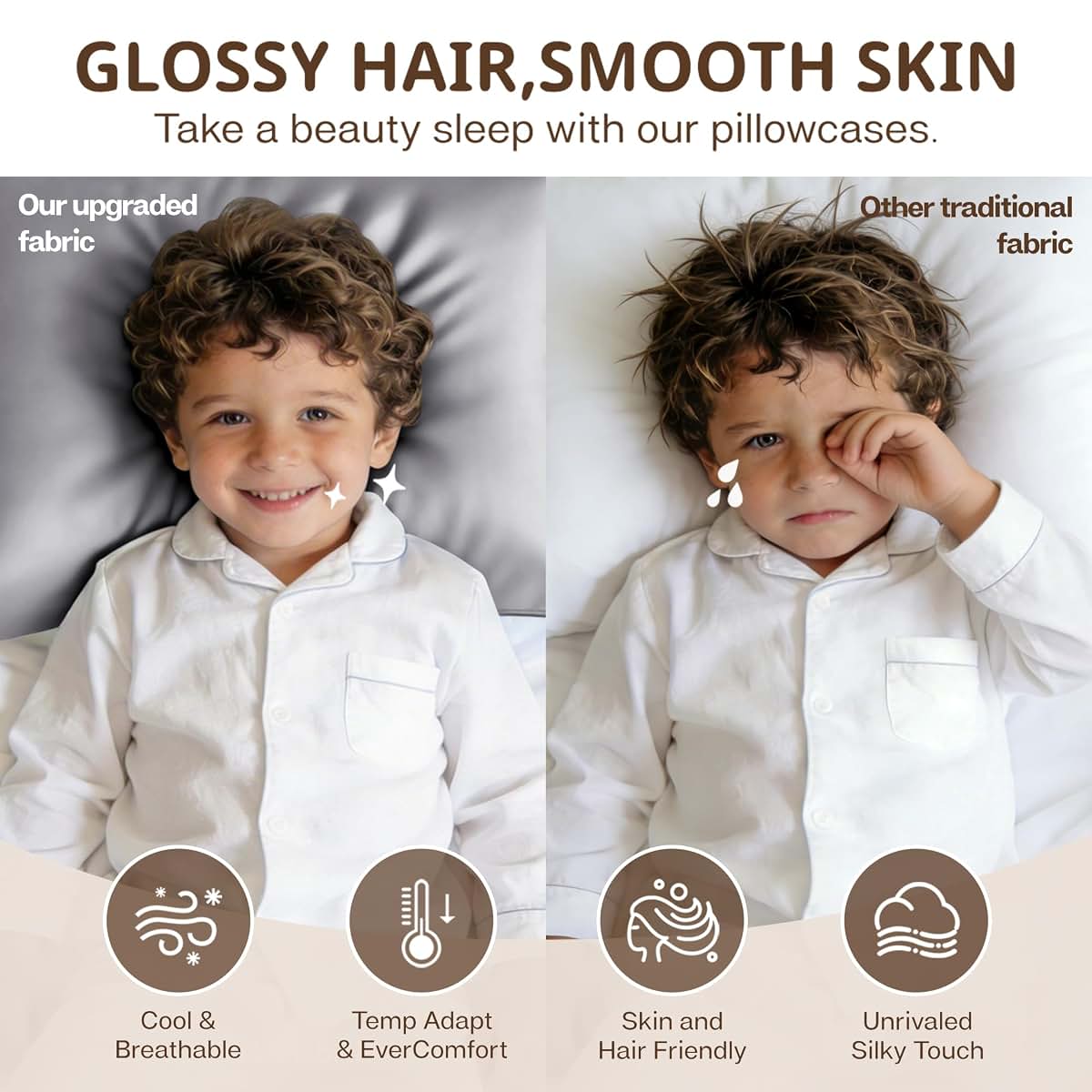 Household Pillow Cases, Standard Pillow Covers for Bedding