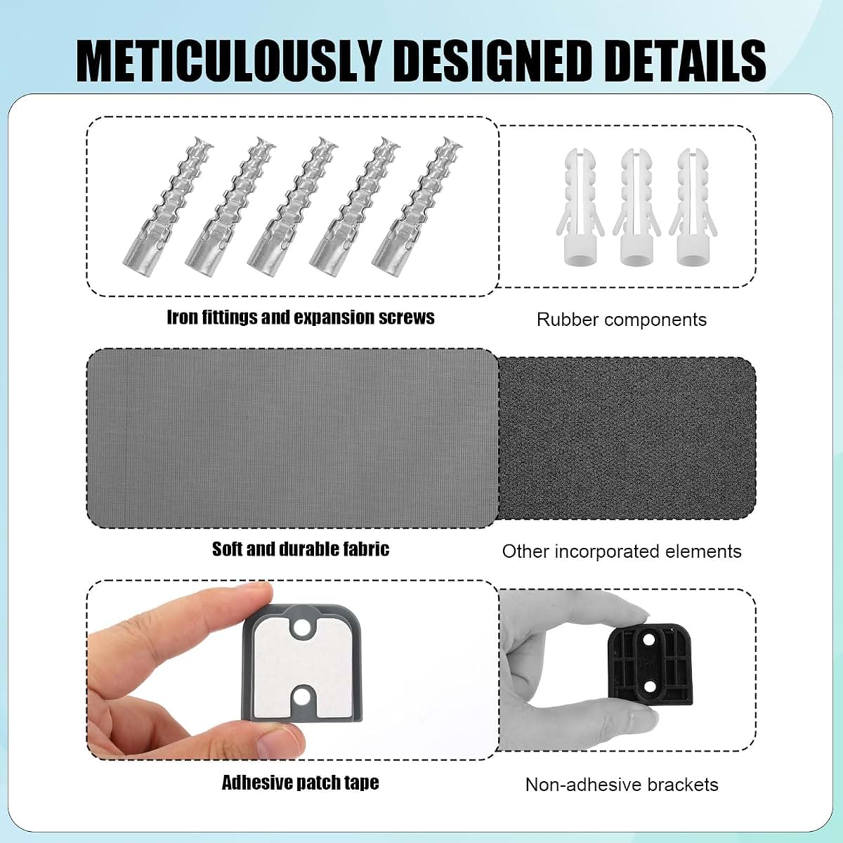 BabyOneStop Retractable Baby Gate Replacement Parts Kit Gray