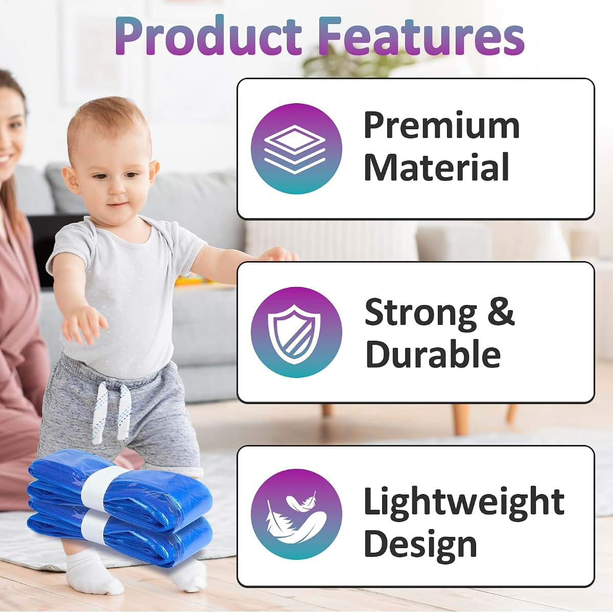 Diaper Pail Refills Bags | Leakproof Odor-Control Disposal Liners
