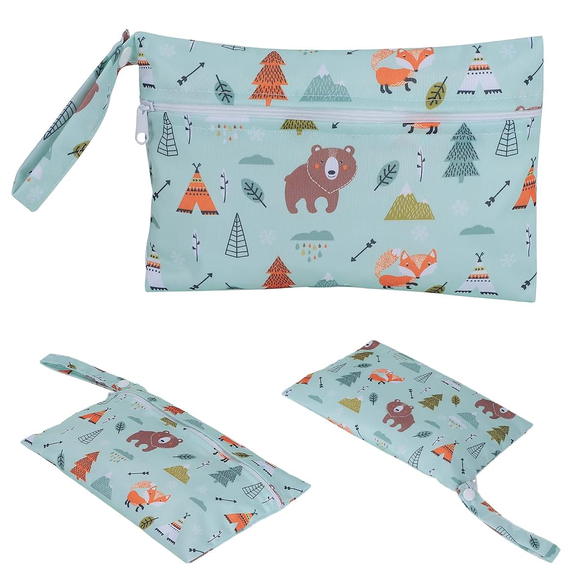 Shanrya Diaper Wet Dry Bag With Lion Animal Pattern (photo 4)