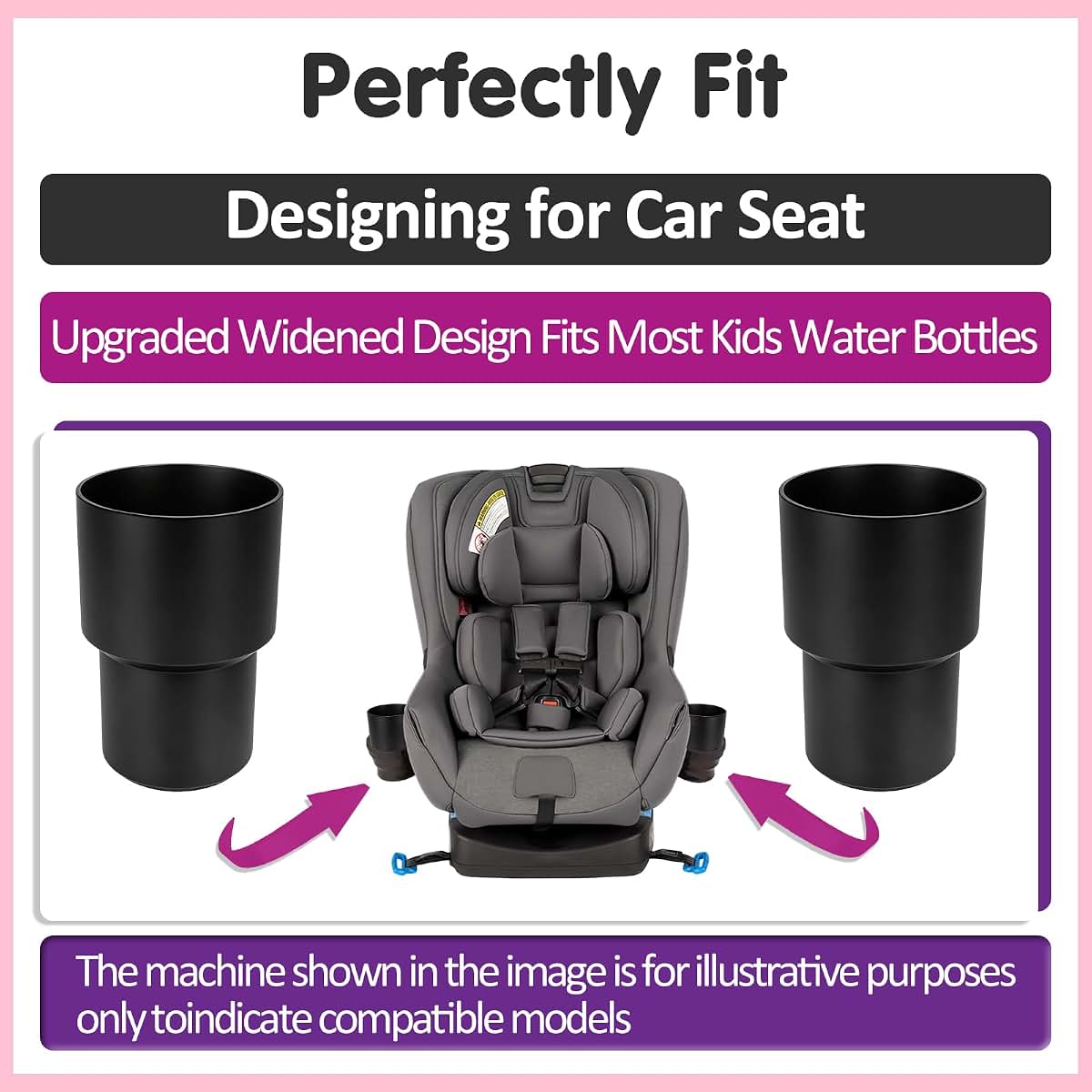Bookiq 2 Pcs Cup Holder Adapter for Nuna Car Seats
