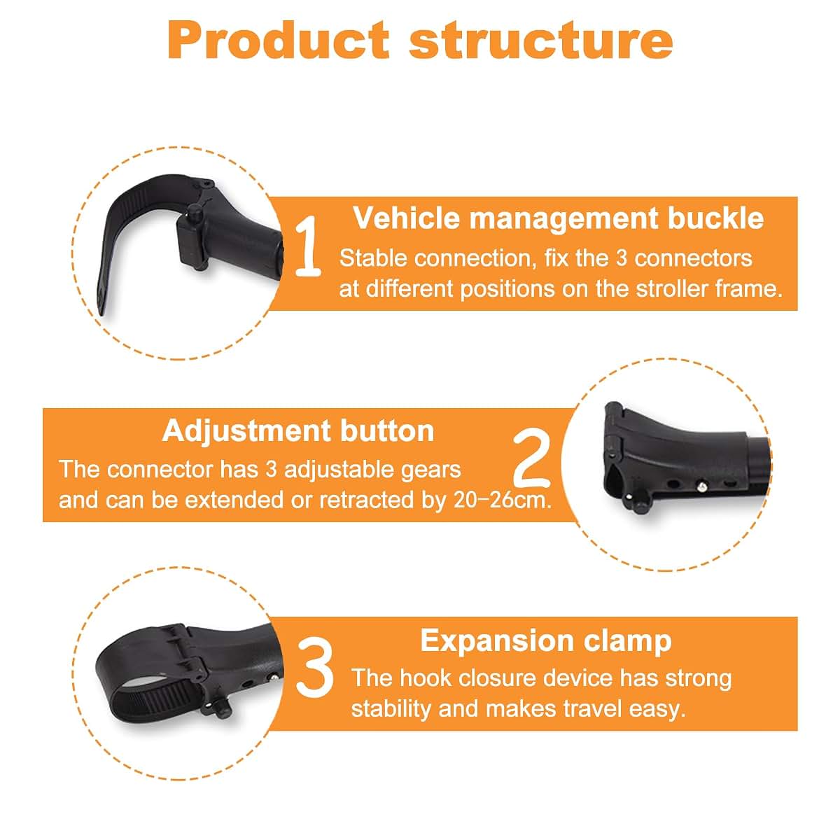 Stroller Connector for Twins Double Pushchair Accessories