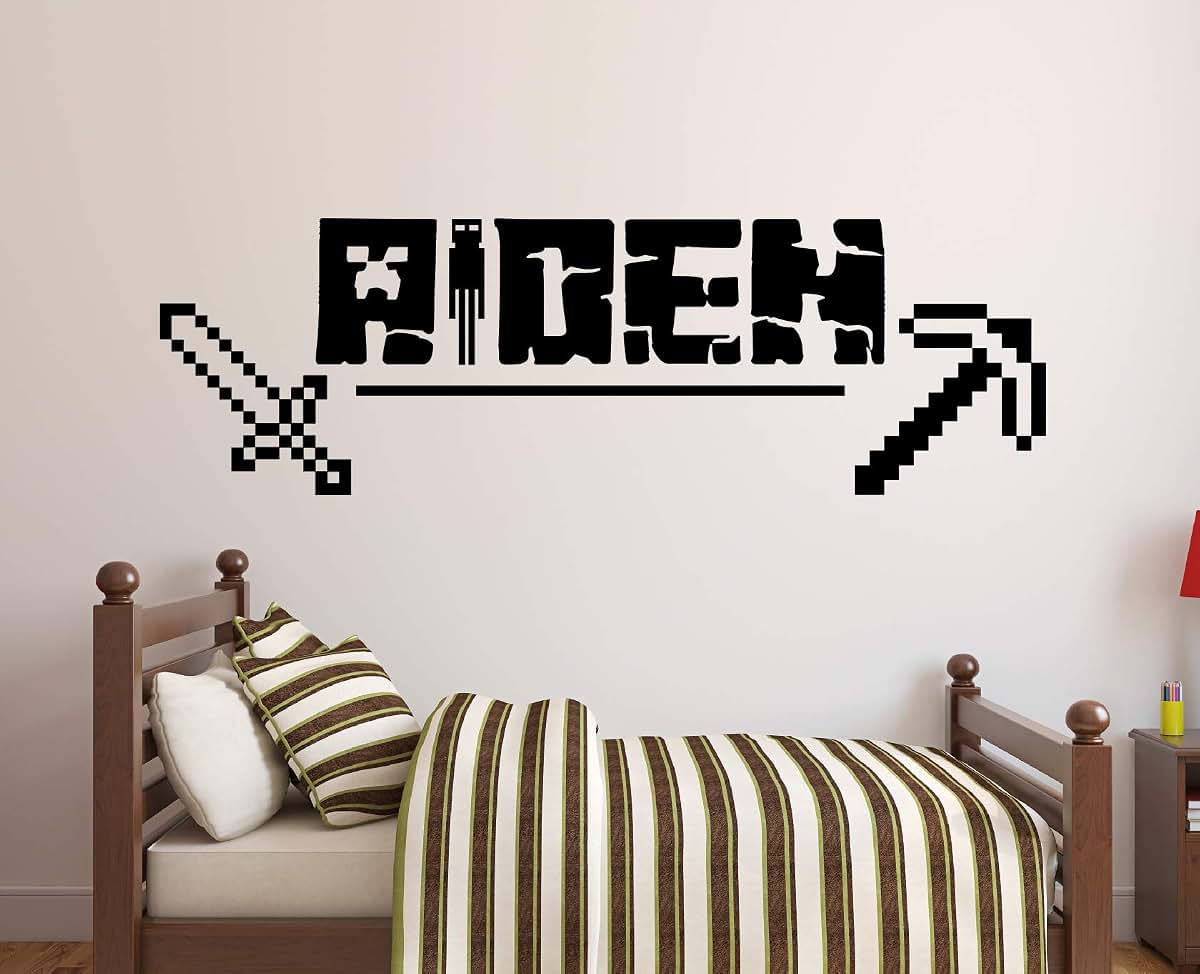 Decalzone Inc Personalized Video Gamer Name Wall Decal