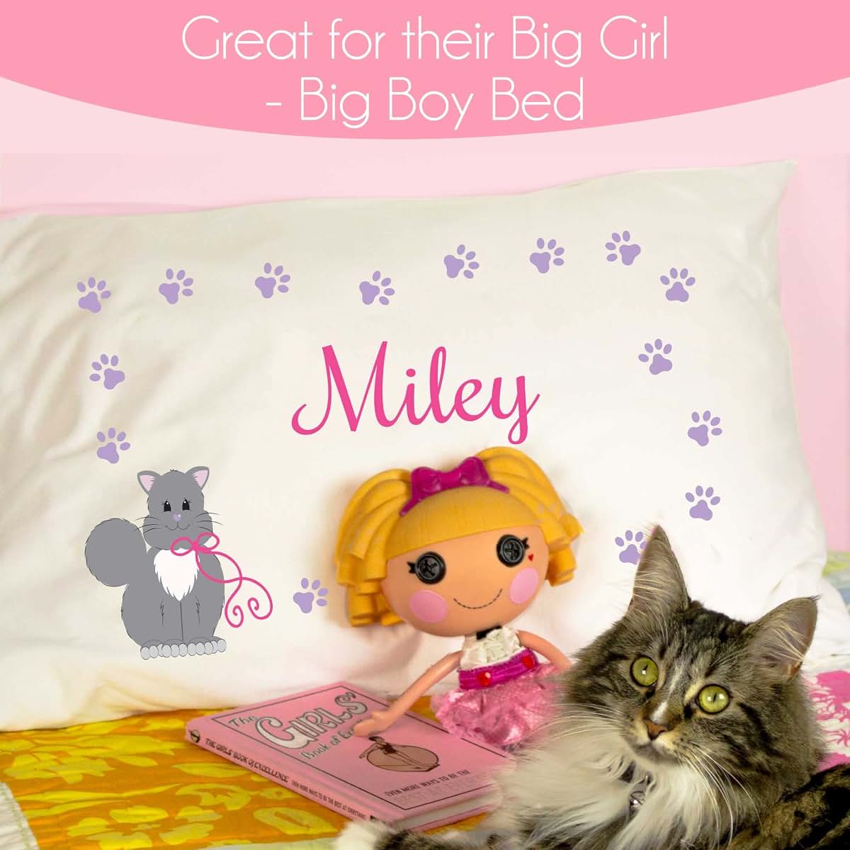 My Bambino Personalized Ballerina Brunette Pillowcase (photo 4)