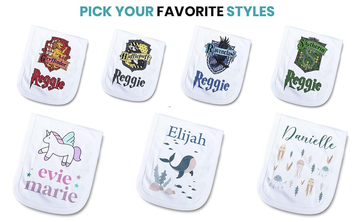 MYETCHEY Personalized Baby Burp Cloth - Unique for Boys & Girls- Burp Cloth for Boys or Girls Newborn Gift (photo 4)