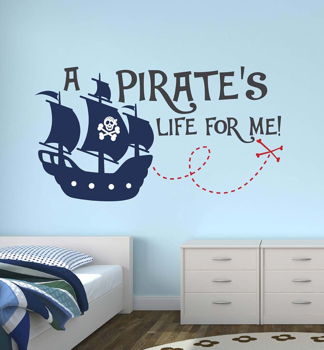 Pirate Wall Decal - Kids Vinyl Wall Art