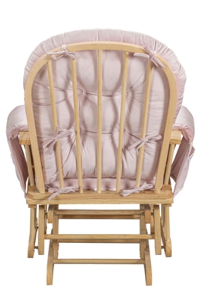 Suite Bebe Carson Nursery Rocking Chair With Ottoman In Poetic Natural Wood And Pink (photo 4)
