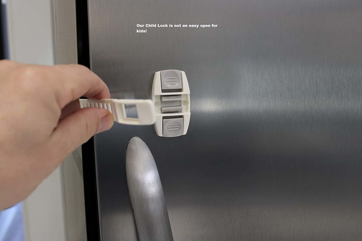 Adjustable Self-Adhesive Safety Locks Set of 2 for Cabinets and Drawers