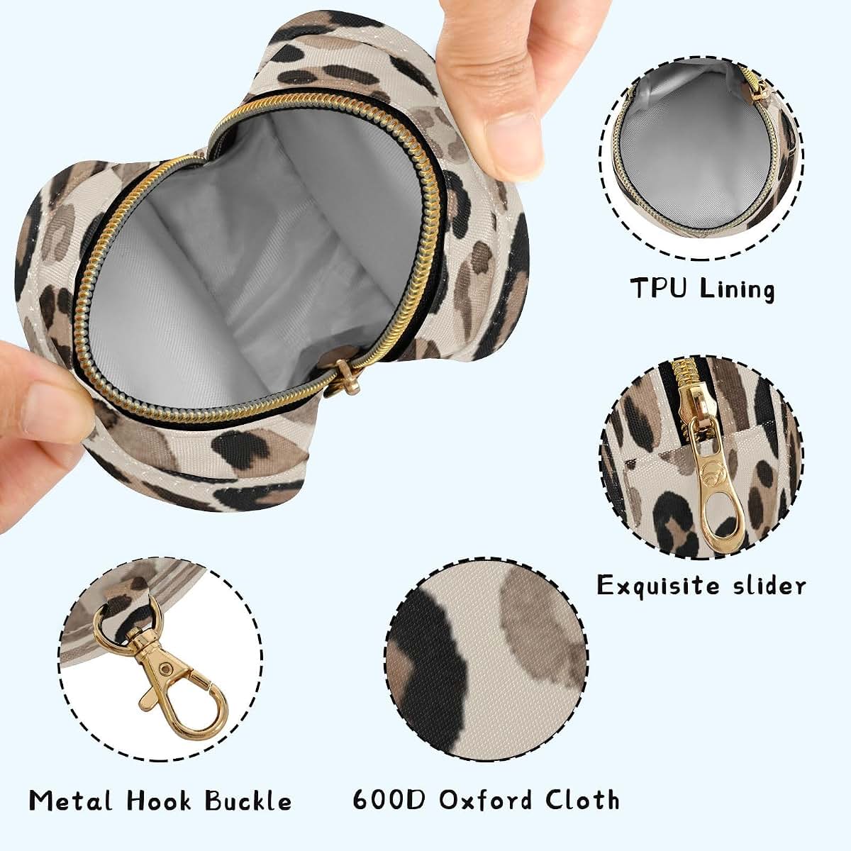 Pacifier Storage Case with Metal Hook Buckle