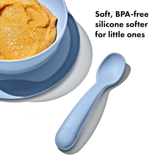 Oxo Tot Silicone Spoons 2 Pack, Dusk And Opal