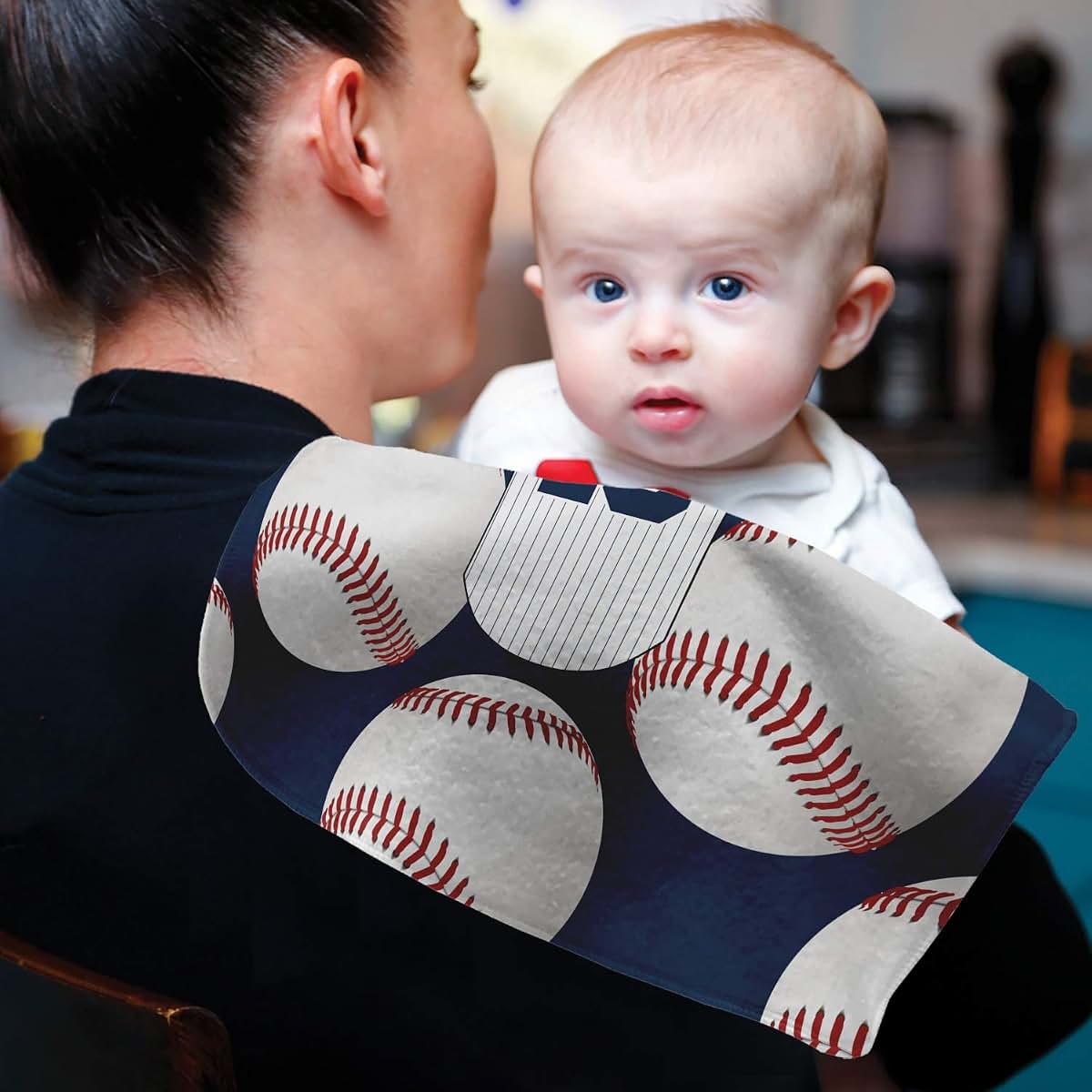 Baby Milano Personalized Baseball Jersey Burp Cloth (photo 4)
