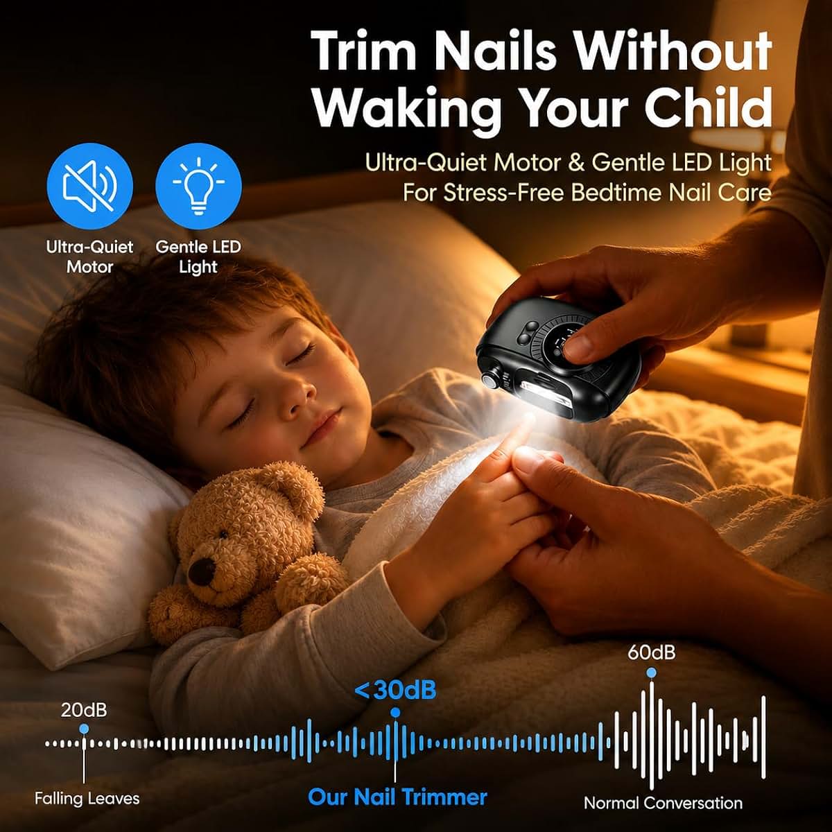 CINQALETHE Electric Nail Clipper,Automatic Nail Trimmer for Baby, Adults & Seniors (photo 4)