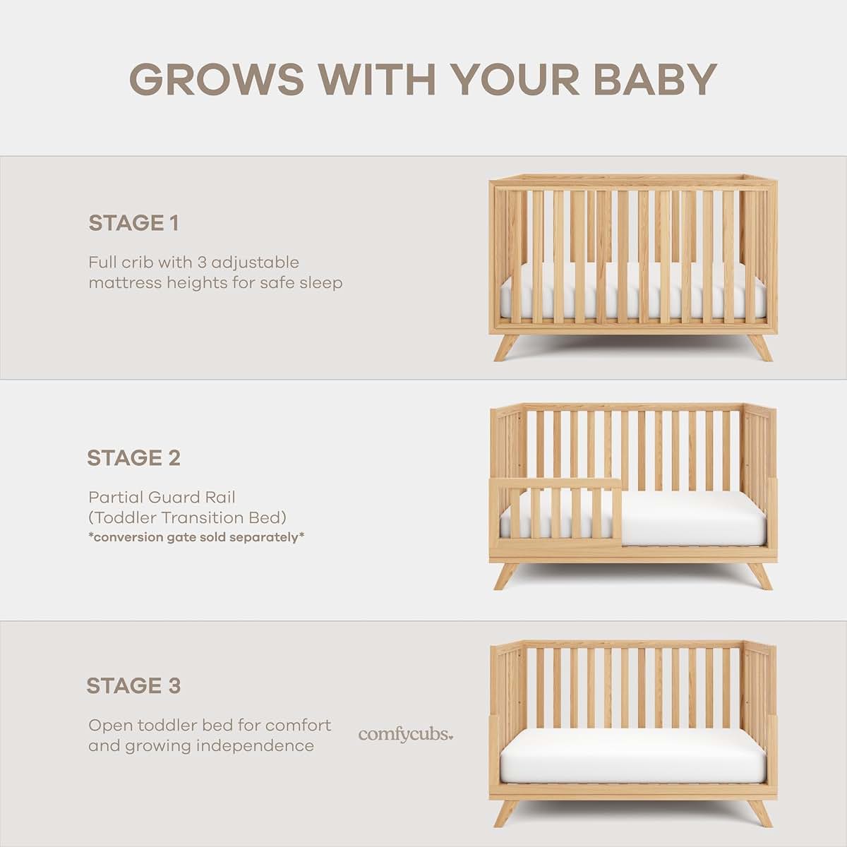 Comfy Cubs Crib Conversion Kit for Toddler Bed Guard Rail