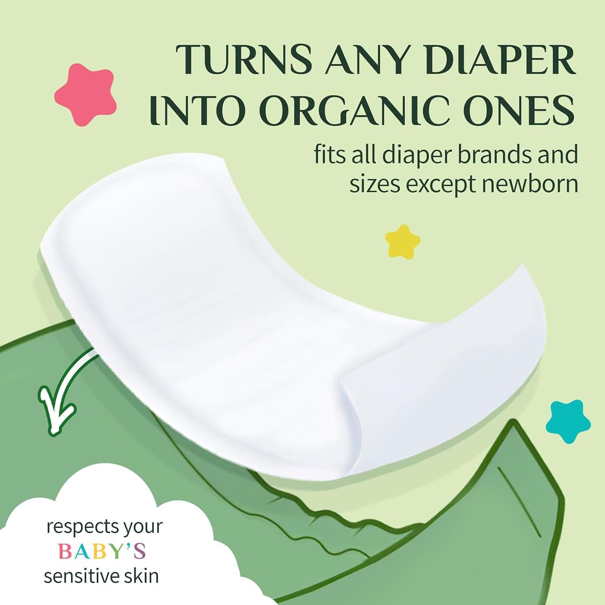 Organyc Organic Cotton Baby Diaper Liner (photo 4)