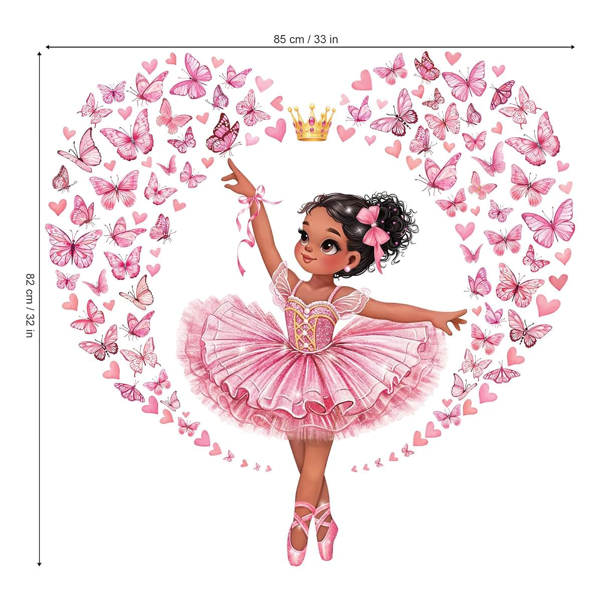 Decalmile Black Ballerina Wall Decals Peel And Stick