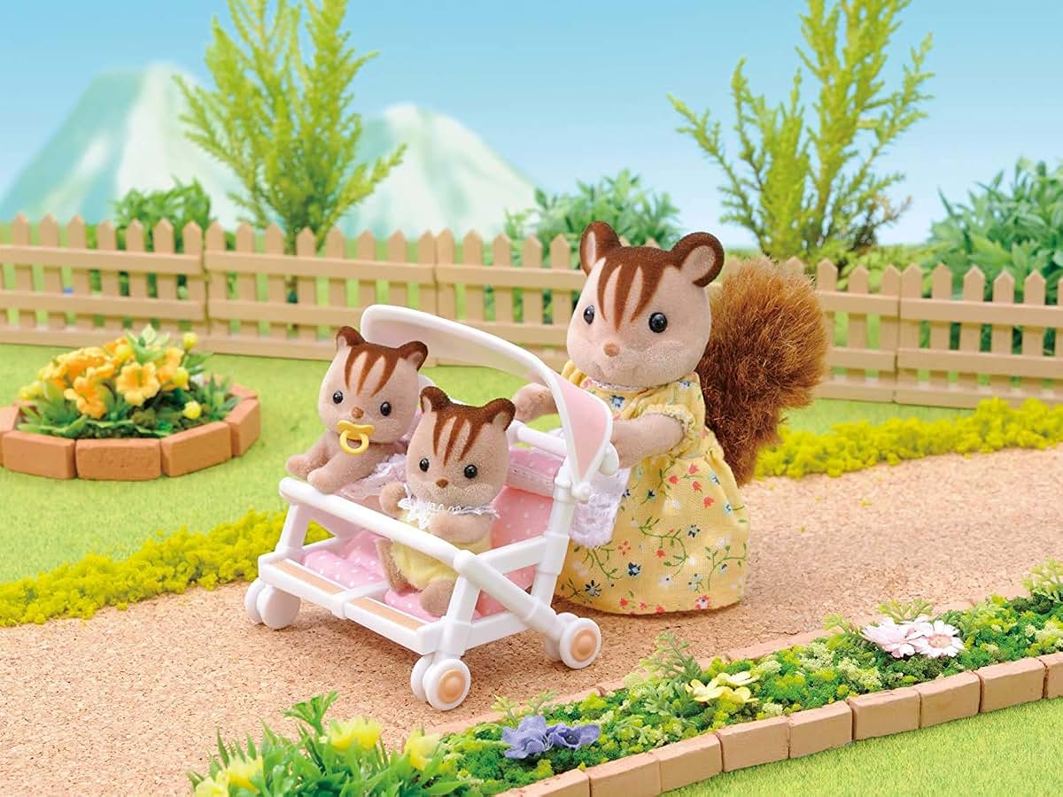 Sylvanian Families Double Pushchair For Two Babies