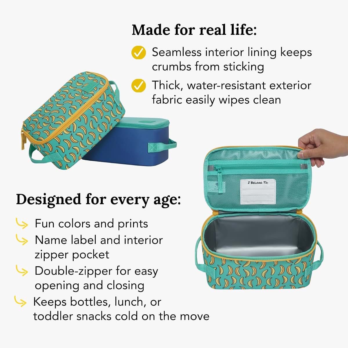 Huhu Insulated Cooler Bag for Baby Bottles and Snacks