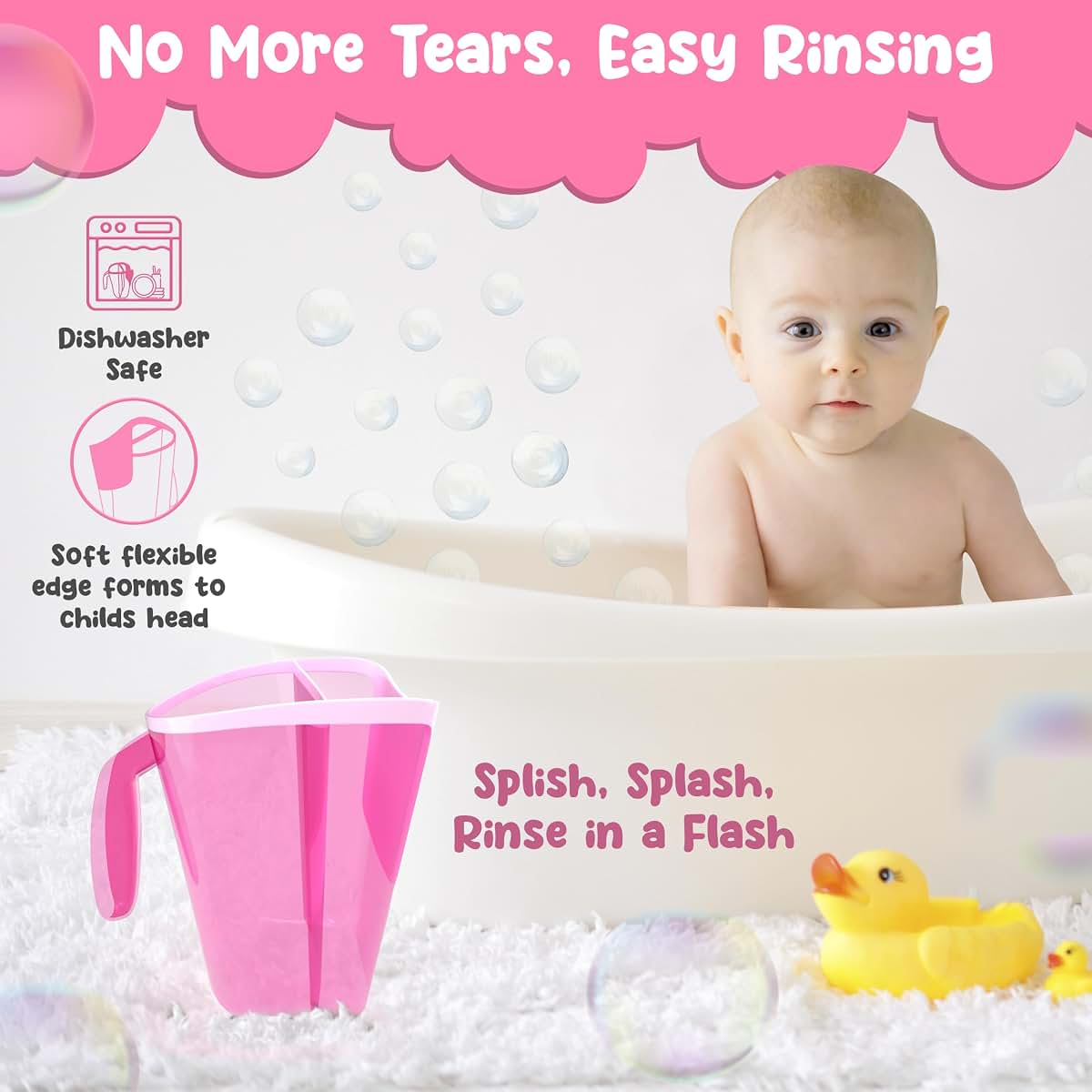 S.C. Products, Inc. Tear-Free Bathing Rinse Cup - Pink (photo 4)