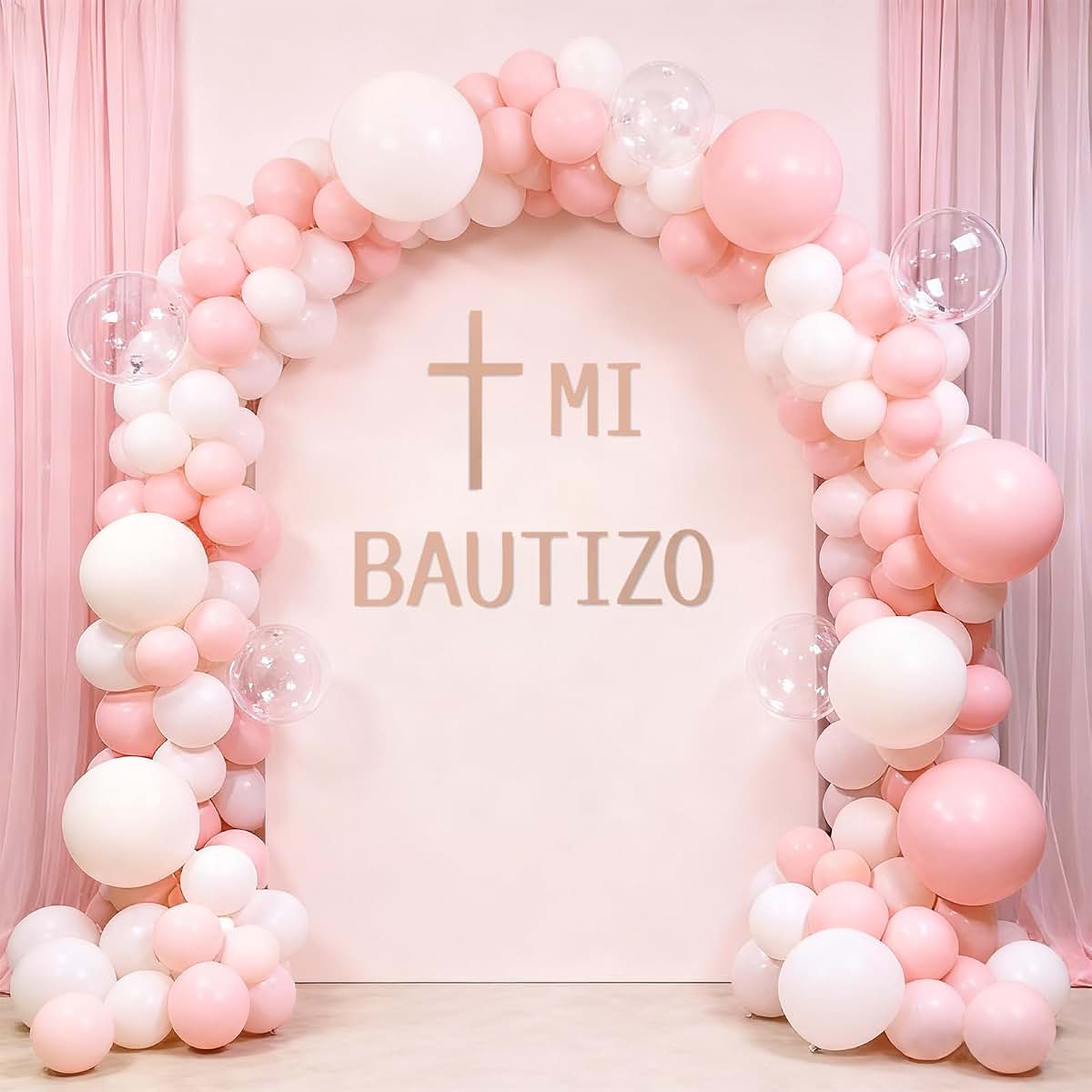 Mi Bautizo Wall Decal Cross Baptism Sticker for Communion Decor