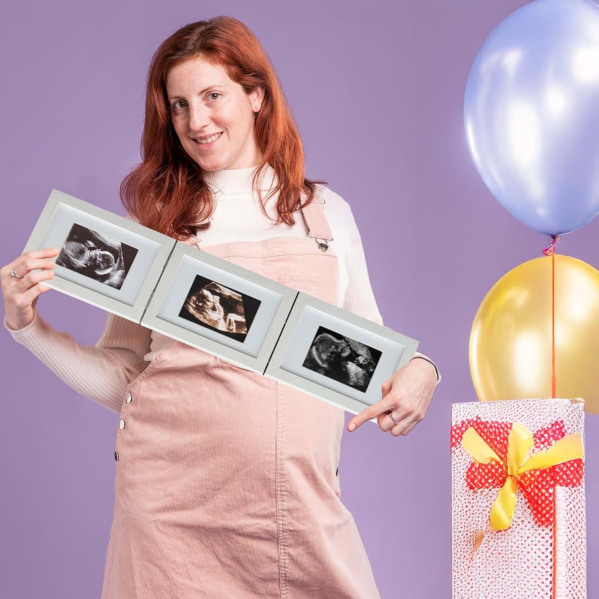BabyOneStop 5 Folding Ultrasound Picture Frame In Natural Wood