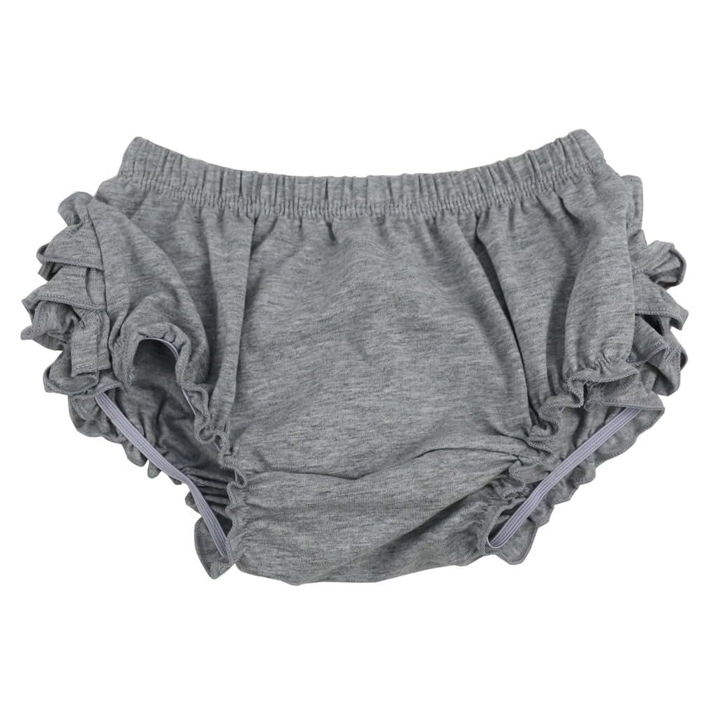 Wennikids Baby Girl Cotton Shorts Diaper Cover Bloomers Large Gray