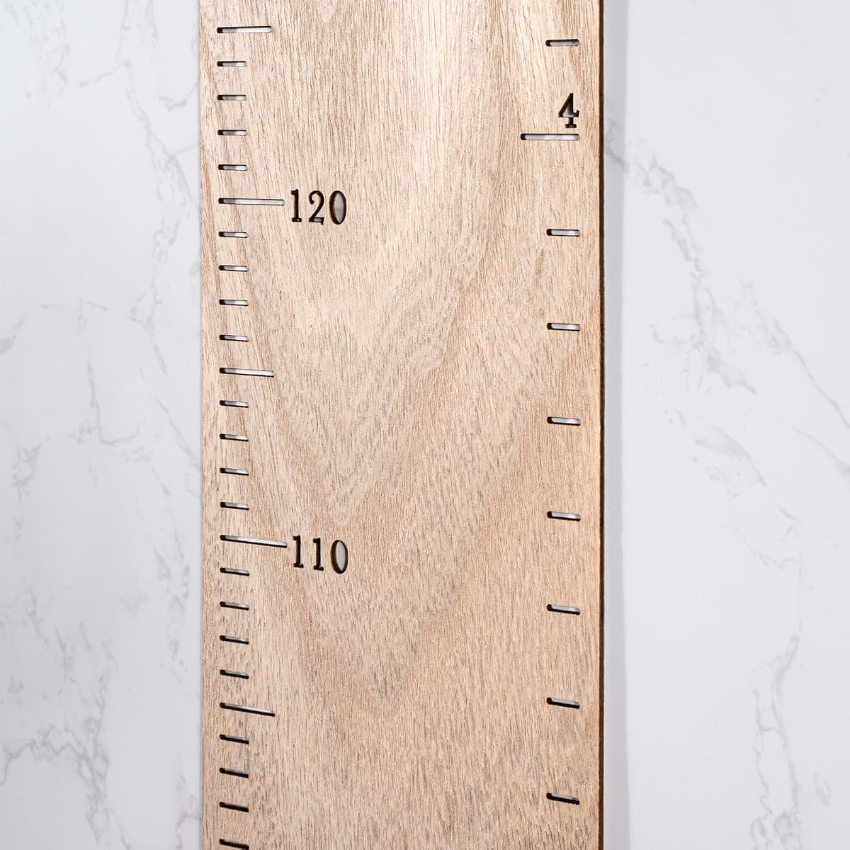 Wooden Kids Growth Height Chart with Dual Scale Measurement